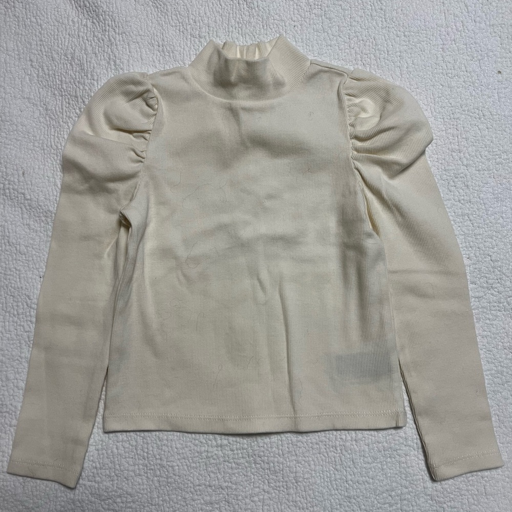 GAP Puff-Sleeve Cream Top – Girls 5T